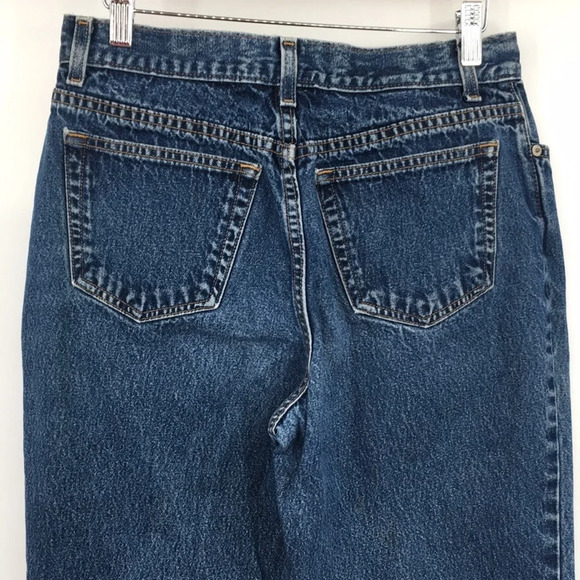 Lands End Mom Jeans Womens 10 Tapered Leg Medium Wash Cotton Denim - Picture 8 of 13